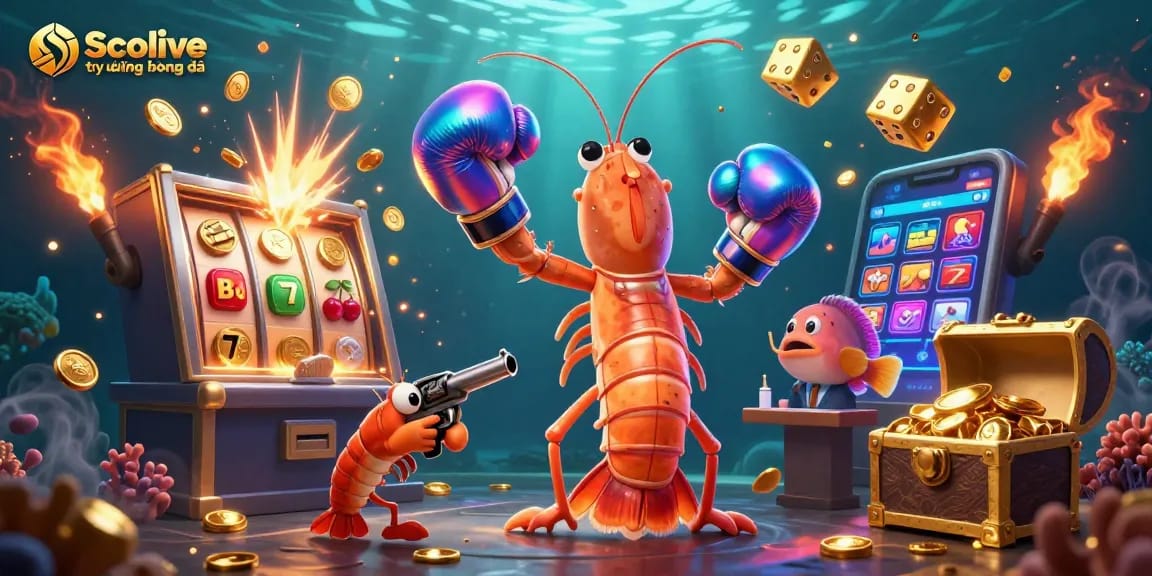 Experience Socolive trực tiếp bóng đá with vibrant characters, golden rewards, and dynamic gaming action.