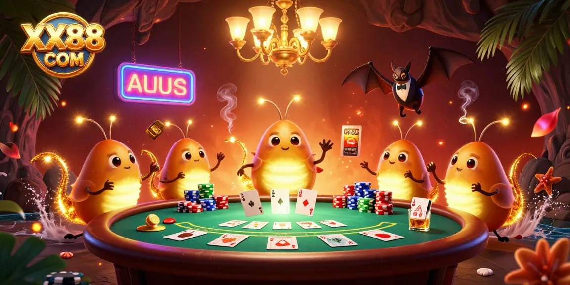 Engage with thrilling games at XX88 COM in the vibrant, glowing casino lights.