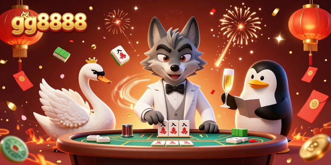 Experience thrilling baccarat action with gg8888 in an enchanting casino scene featuring charming characters.