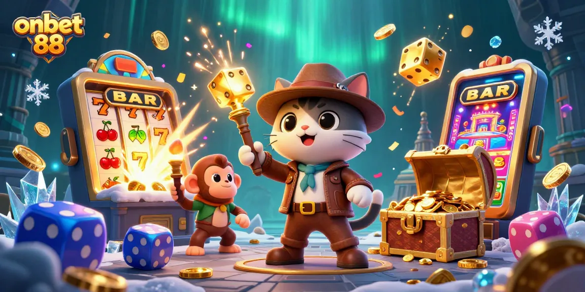 Experience thrilling wins at onbet 88 with an adventurous cat and treasure-filled wonders.